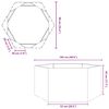 vidaXL Jardinera hexagonal acero galvanizado 104x90x45 cm