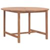 vidaXL Mesa de comedor de jard&iacute;n madera maciza de teca &Oslash;110x75 cm
