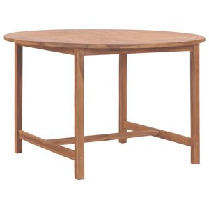 vidaXL Mesa de comedor de jard&iacute;n madera maciza de teca &Oslash;110x75 cm