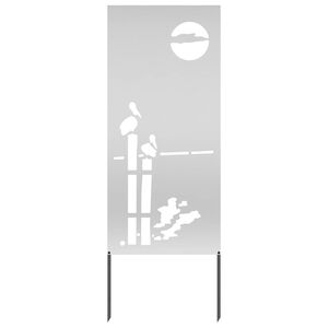 vidaXL Pantalla de Privacidad para Jard&iacute;n Calado Plateado 50 x 140 cm