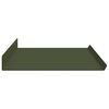 vidaXL Estante flotante 4 pcs Verde Oliva 80 x 18 x 2,5 cm Acero