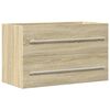 vidaXL Armario para lavabo aglomerado madera envejecida 80x38,5x48 cm