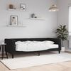 vidaXL Sof&aacute; cama con colch&oacute;n terciopelo negro 90x190 cm