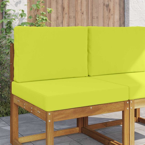 vidaXL Coj&iacute;n para sof&aacute; de exterior 2 pcs Verde Poli&eacute;ster