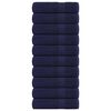 vidaXL Toallas de ba&ntilde;o FROGN 10 uds azul marino 100x150 cm 360 g/m&sup2;
