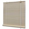vidaXL Estor enrollable de bambú natural 4 unidades 120x160 cm