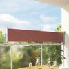 vidaXL Toldo lateral retr&aacute;ctil de jard&iacute;n marr&oacute;n 60x300 cm