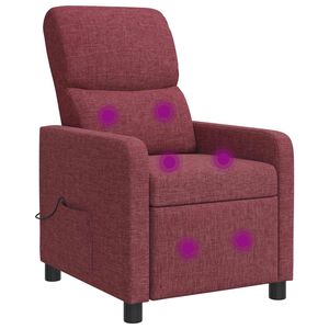 vidaXL Recliner Rojo vino Tela