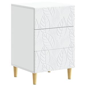 vidaXL Mesita de Noche Blanco 43 x 39,5 x 66,5 cm Madera de ingenier&iacute;a
