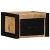 vidaXL Mesitas de noche 2 piezas 40x35x25cm madera maciza rugosa mango