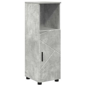 vidaXL Gabinete de Ba&ntilde;o con puerta Gris Concreto 30 x 35 x 95 cm