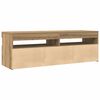 vidaXL Mueble de TV luces LED madera roble artisan 120x35x40 cm