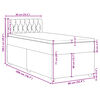 vidaXL Cama box spring con colch&oacute;n tela negro 90x200 cm
