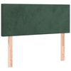 vidaXL Cama box spring con colch&oacute;n terciopelo verde oscuro 90x200 cm