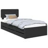 vidaXL Estructura de cama Negro 75 x 190 cm Madera de ingenier&iacute;a
