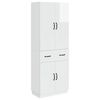 vidaXL Juego de armarios 2 uds. Blanco Brillante Madera de ingenier&iacute;a