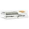vidaXL Sof&aacute; cama con cajones madera maciza de pino blanco 90x200 cm