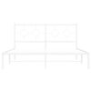 vidaXL Estructura cama sin colch&oacute;n con cabecero metal blanco 160x200cm