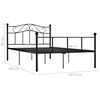 vidaXL Estructura de cama sin colch&oacute;n metal negro 160x200 cm