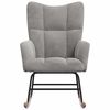 vidaXL Silla mecedora de terciopelo gris claro