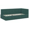 vidaXL Estructura de Cama Esquina con Colch&oacute;n 2 pcs Verde Terciopelo