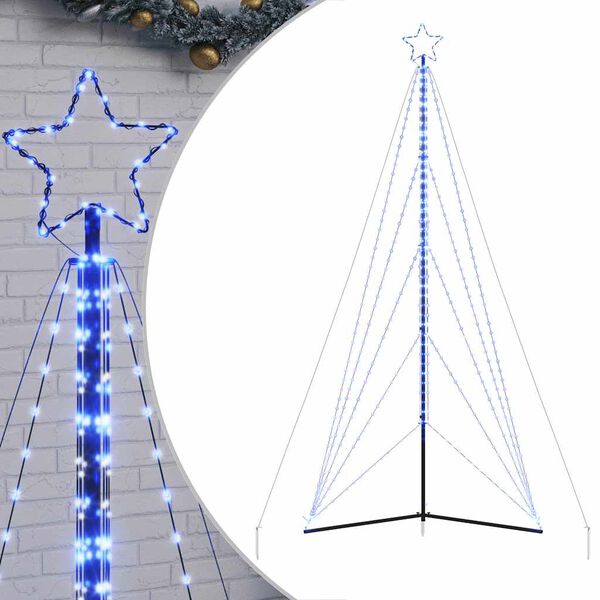 vidaXL Árbol de Navidad LED 615 LEDs azul 404,5 cm
