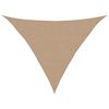vidaXL Toldo de vela HDPE gris taupe 160 g/m&sup2; 2,5x2,5x3,5 m