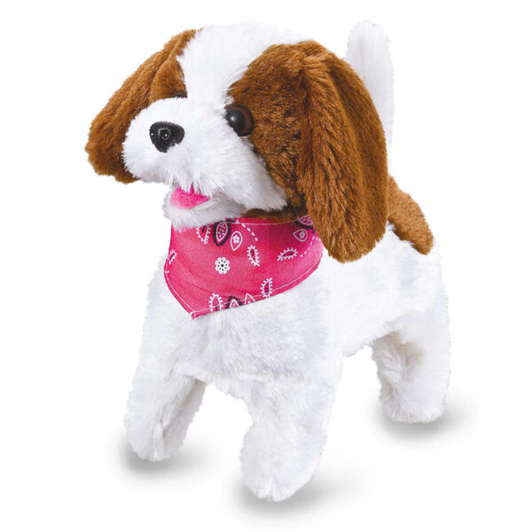 JAMARA Perrito de peluche por radiocontrol Lucky blanco y marr&oacute;n 27MHz