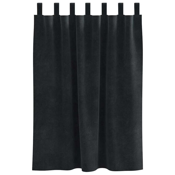 vidaXL Cortinas opacas 2 pcs Negro 140 x 140 cm Terciopelo
