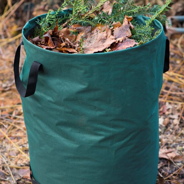Nature Bolsa de basura para jard&iacute;n redonda verde 240 L