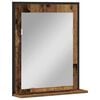 vidaXL Espejo con estante con espejo Madera vieja 50 x 12 x 60 cm