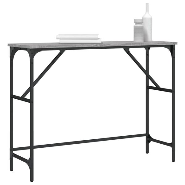 vidaXL Mesa consola madera de ingenier&iacute;a gris Sonoma 100x32x75 cm