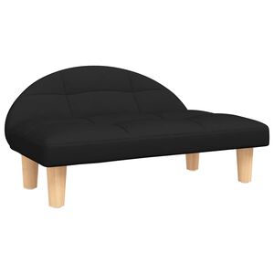 vidaXL Cama para perros de tela negra 70x52x30 cm