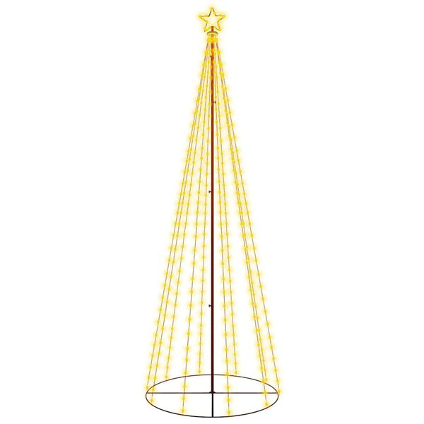 vidaXL Árbol de Navidad cónico 310 LED blanco cálido 100x300 cm