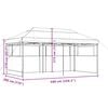 vidaXL Tienda de fiesta plegable Pop-Up 3 paredes laterales burdeos