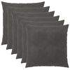 vidaXL Funda de almohada 6 pcs HEERLEN Gris oscuro 65 x 65 cm