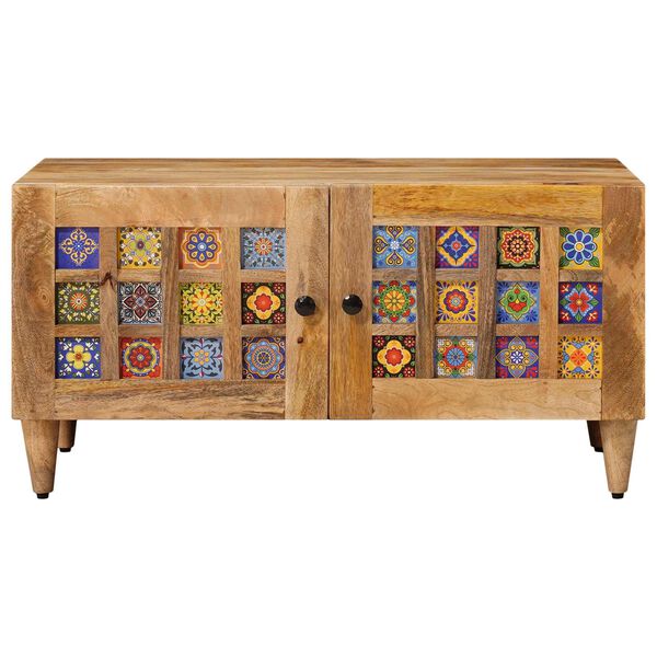 vidaXL Mesa de Caf&eacute; Natural 80 x 50 x 40 cm Madera de mango maciza