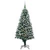 vidaXL &Aacute;rbol de Navidad helado con LEDs, bolas y pi&ntilde;as 240 cm