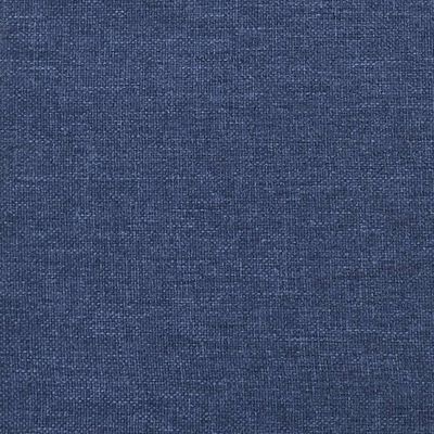 vidaXL Reposapiés tela y cuero sintético azul y naranja 45x29,5x35 cm