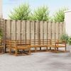 vidaXL Conjunto de sof&aacute;s de exterior 6 pcs Natural