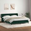 vidaXL Cama box spring con colchones terciopelo verde oscuro 180x220cm