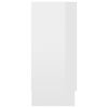 vidaXL Aparador madera contrachapada blanco brillante 120x30,5x70 cm