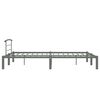 vidaXL Estructura de cama sin colch&oacute;n metal gris 120x200 cm