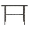 vidaXL Juego de comedor de jard&iacute;n 4 piezas con cojines rat&aacute;n PE gris