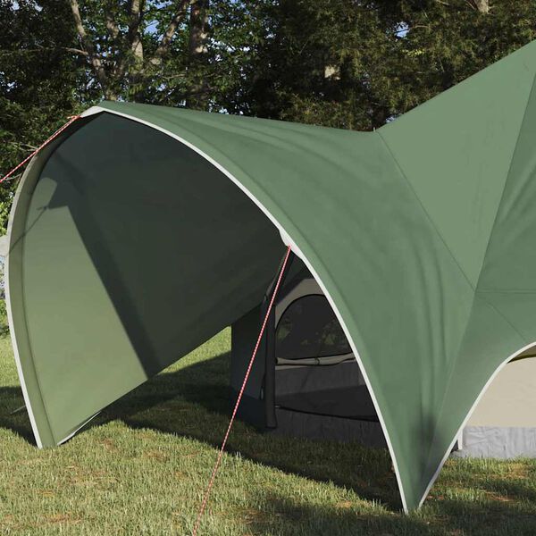 vidaXL Tienda tipi con techo Verde y Gris 600 x 600 x 347 cm