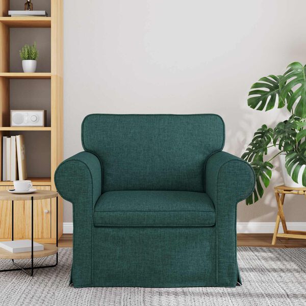 vidaXL Sof&aacute; 60cm Verde oscuro Metal