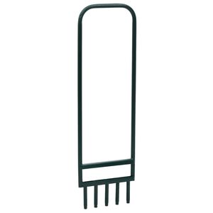 vidaXL Aireador c&eacute;sped 5 p&uacute;as huecas acero recubrimiento polvo verde