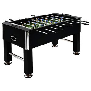 vidaXL Futbolín de acero 60 kg 140x74,5x87,5 cm negro
