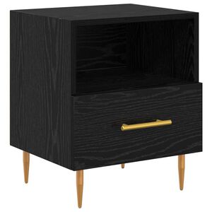 vidaXL Mesita de Noche Negro 40 x 35 x 47,5 cm Madera de ingenier&iacute;a