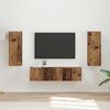 vidaXL Conjunto de mueble de TV Montaje en la pared 2 pcs Madera vieja